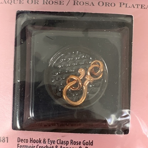 Set of 3 Cousin Rose Gold Elegance Deco Hook & Eye Clasp Rose Gold Plate 3949481 - Picture 3 of 11